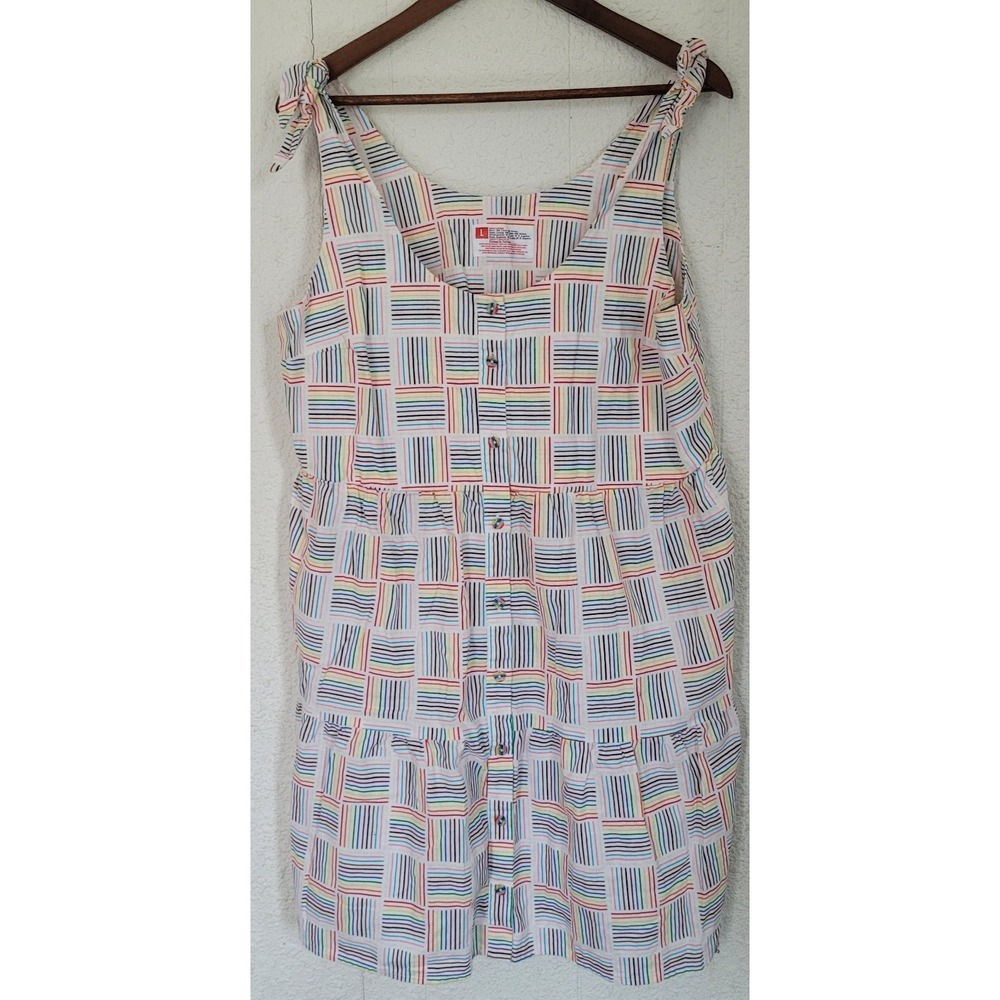 Target Pride Rainbow Lines‎ Gender Inclusive Linen Dress Size Adult Large